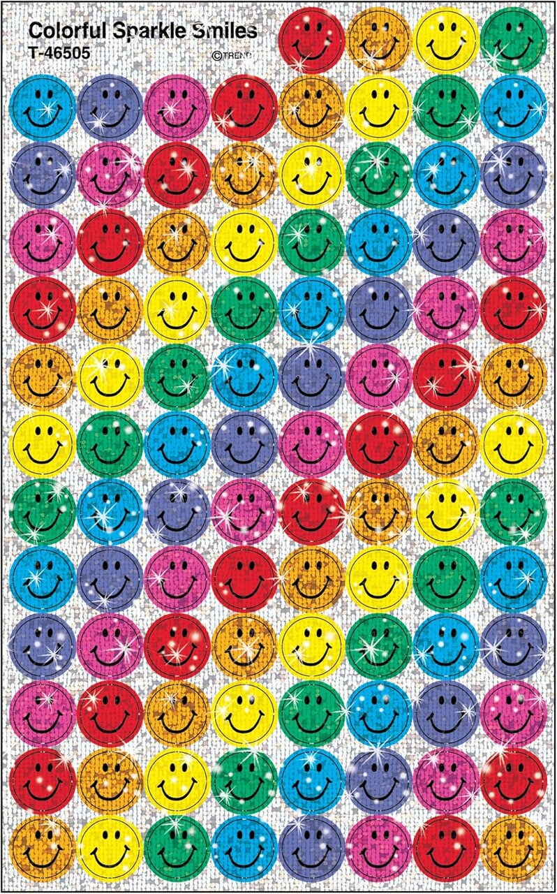Colorful Smiles superSpots® Stickers – Sparkle, 400 Count Fun Reward Stickers